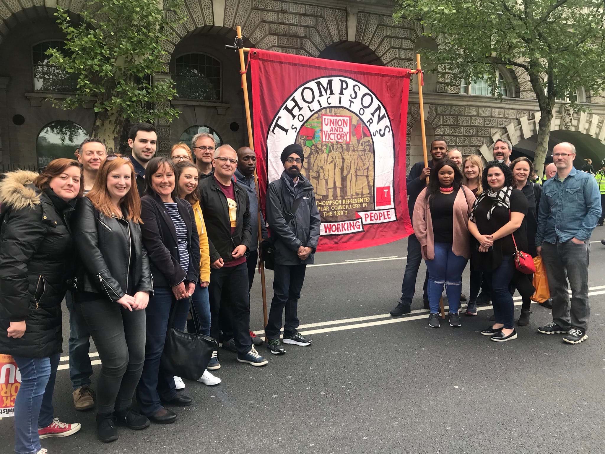 Thompsons Solicitors' trade union solicitors on a march